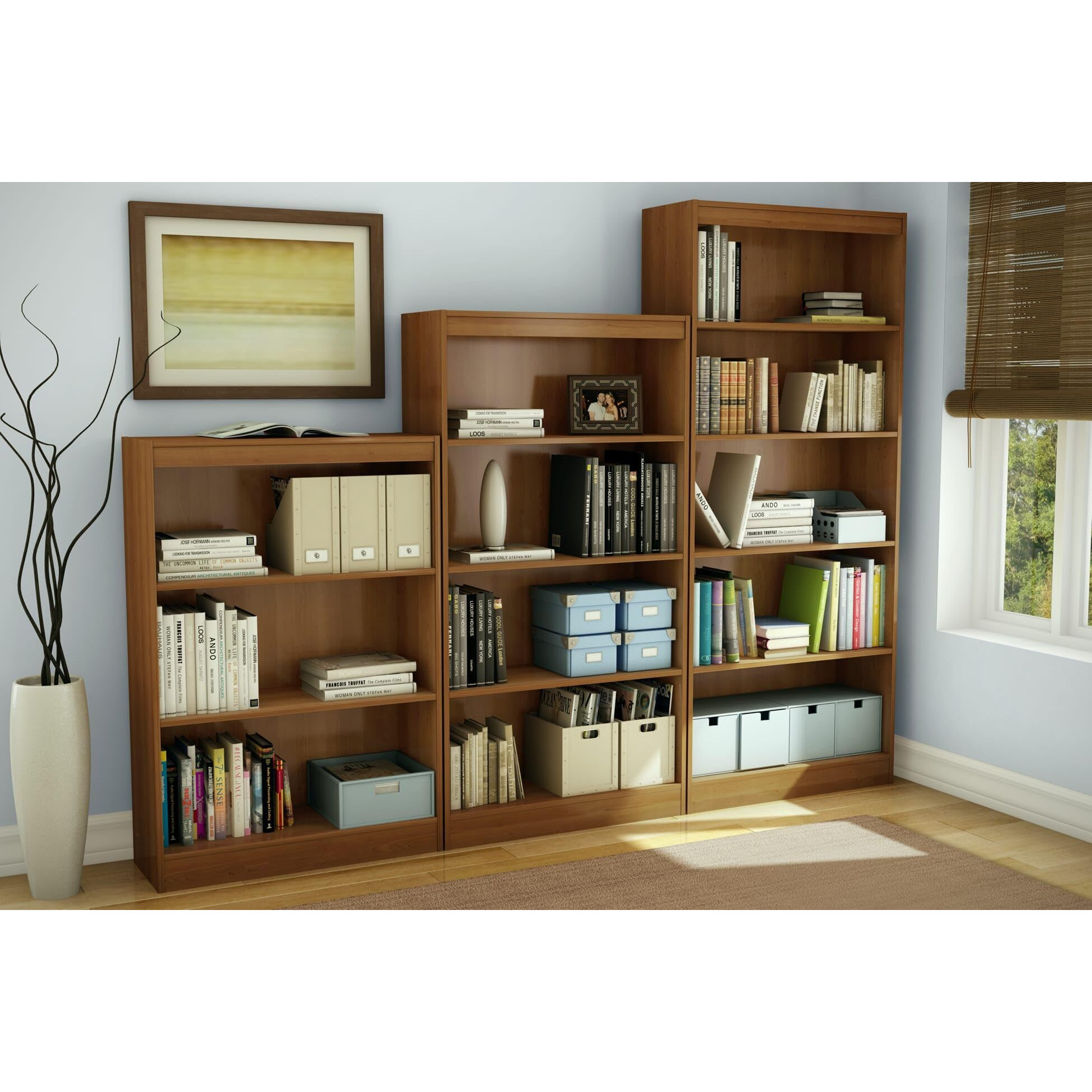 Axess 5-Shelf Bookcase  Morgan Cherry