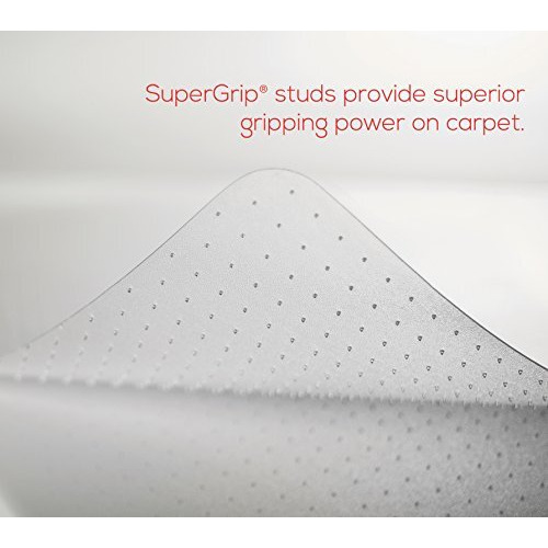Deflecto Economat Chair Mat - Carpeted Floor - 48"" Length X 36"" Width X 62.5 Mil Thickness - Rectangle - Polycarbonate - Clear