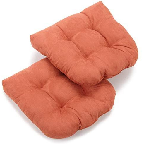 19-Inch U-Shaped Micro Suede Tufted Dining Chair Cushion (Set Of 2)