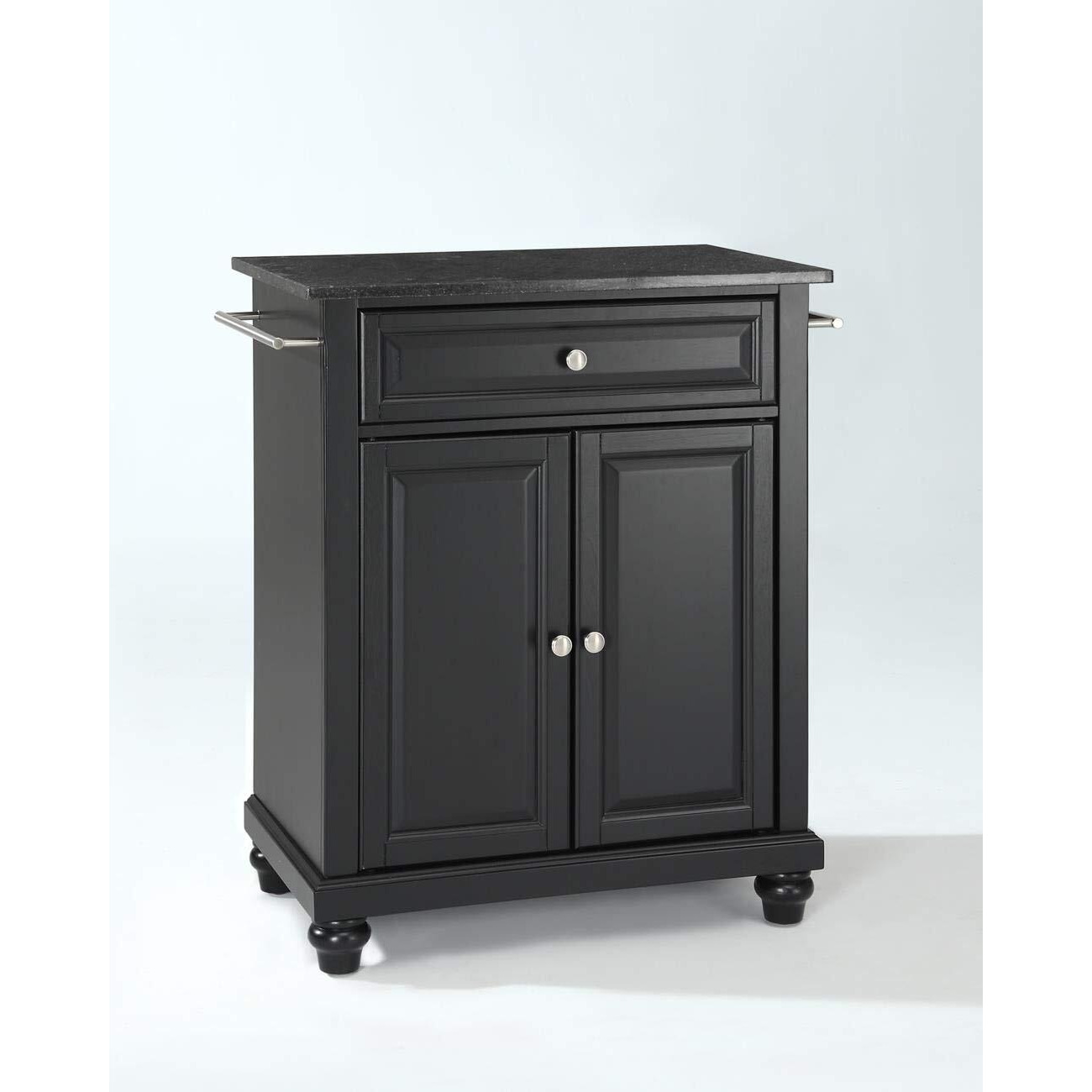 Cambridge Granite Top Portable Kitchen Island/Cart Black/Black