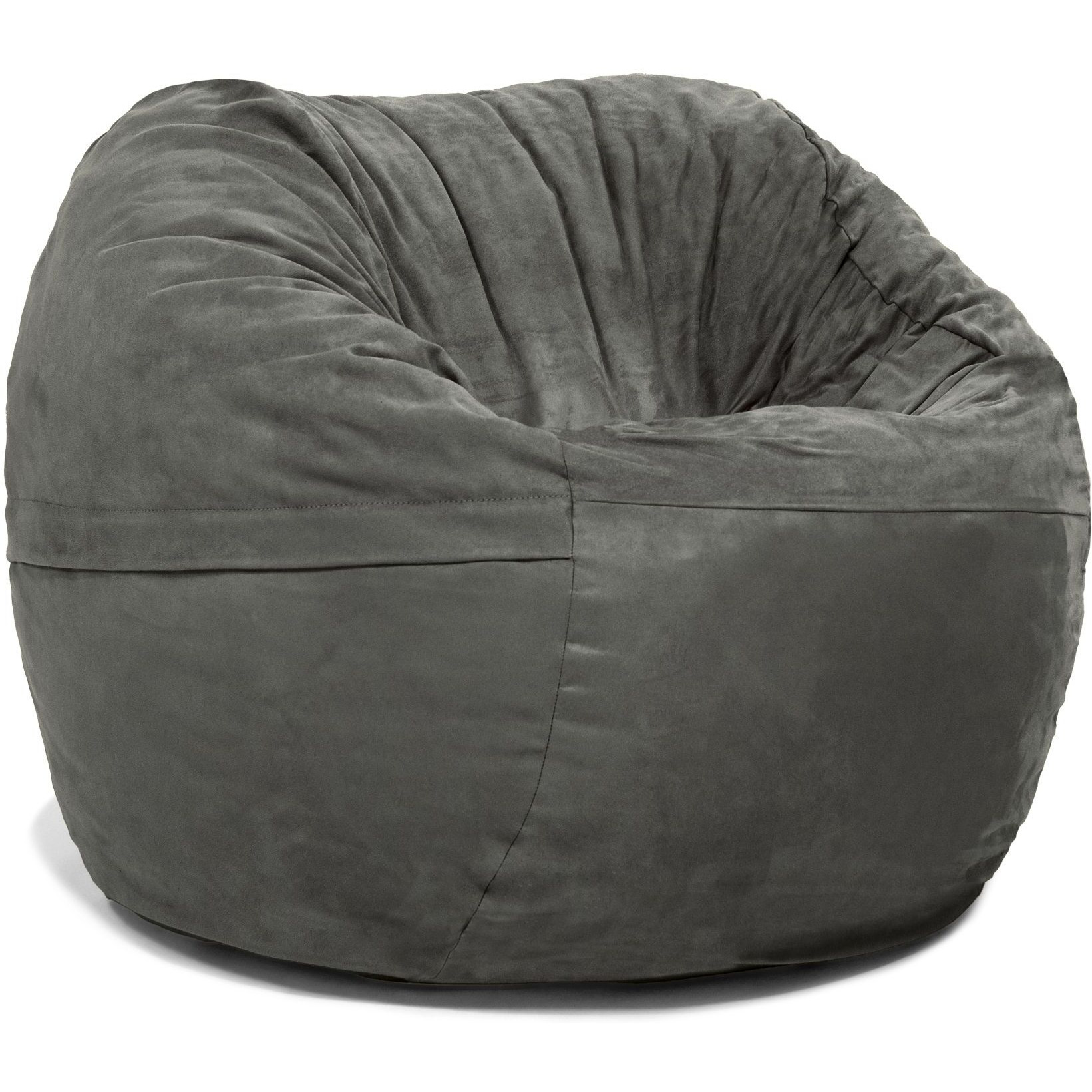 Jaxx Saxx 3 Foot Round Bean Bag W/ Removable Cover  Charcoal