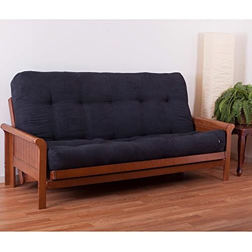 Blazing Needles Renewal 9-Inch Microsuede Full-Size Futon Mattress - Black