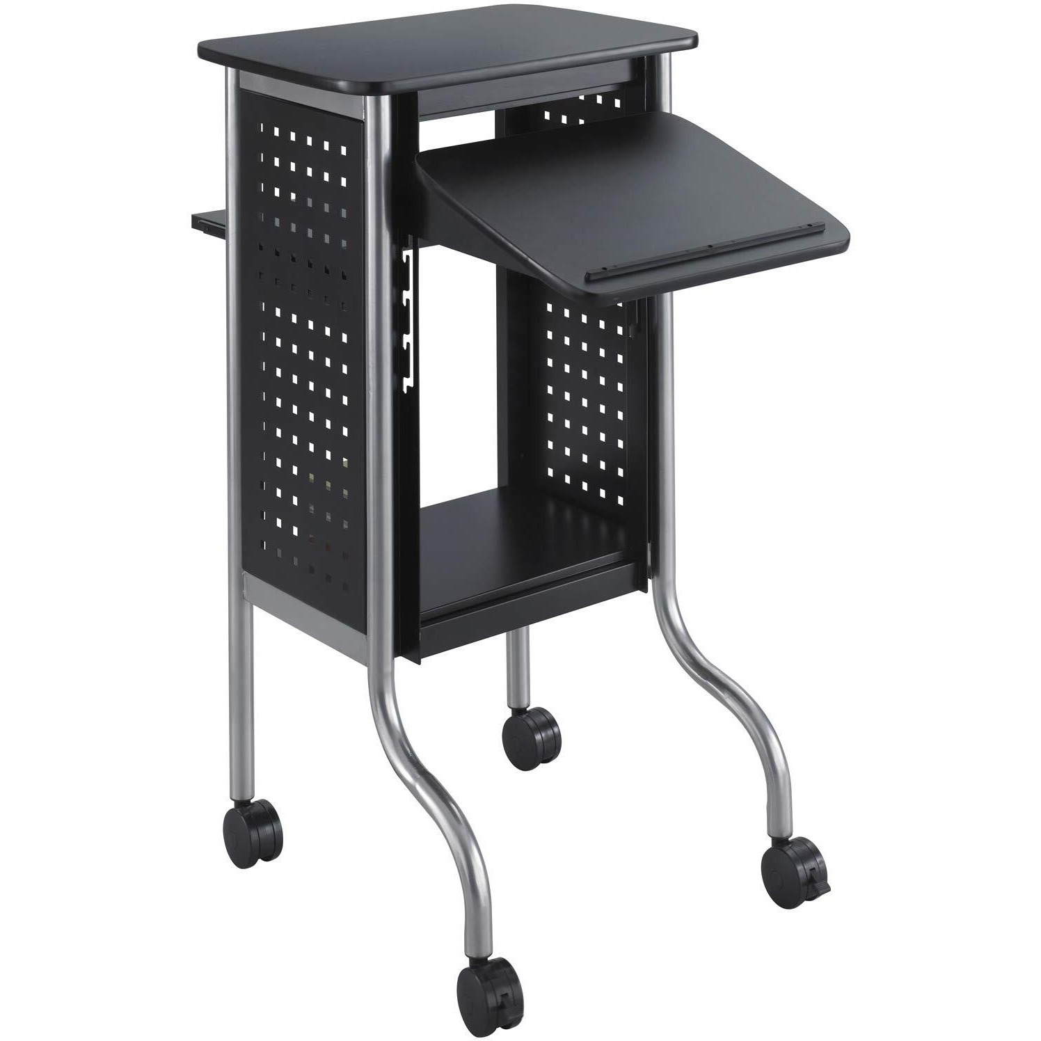 Scoot Presentation Cart - 4 Casters - Steel Frame - Black