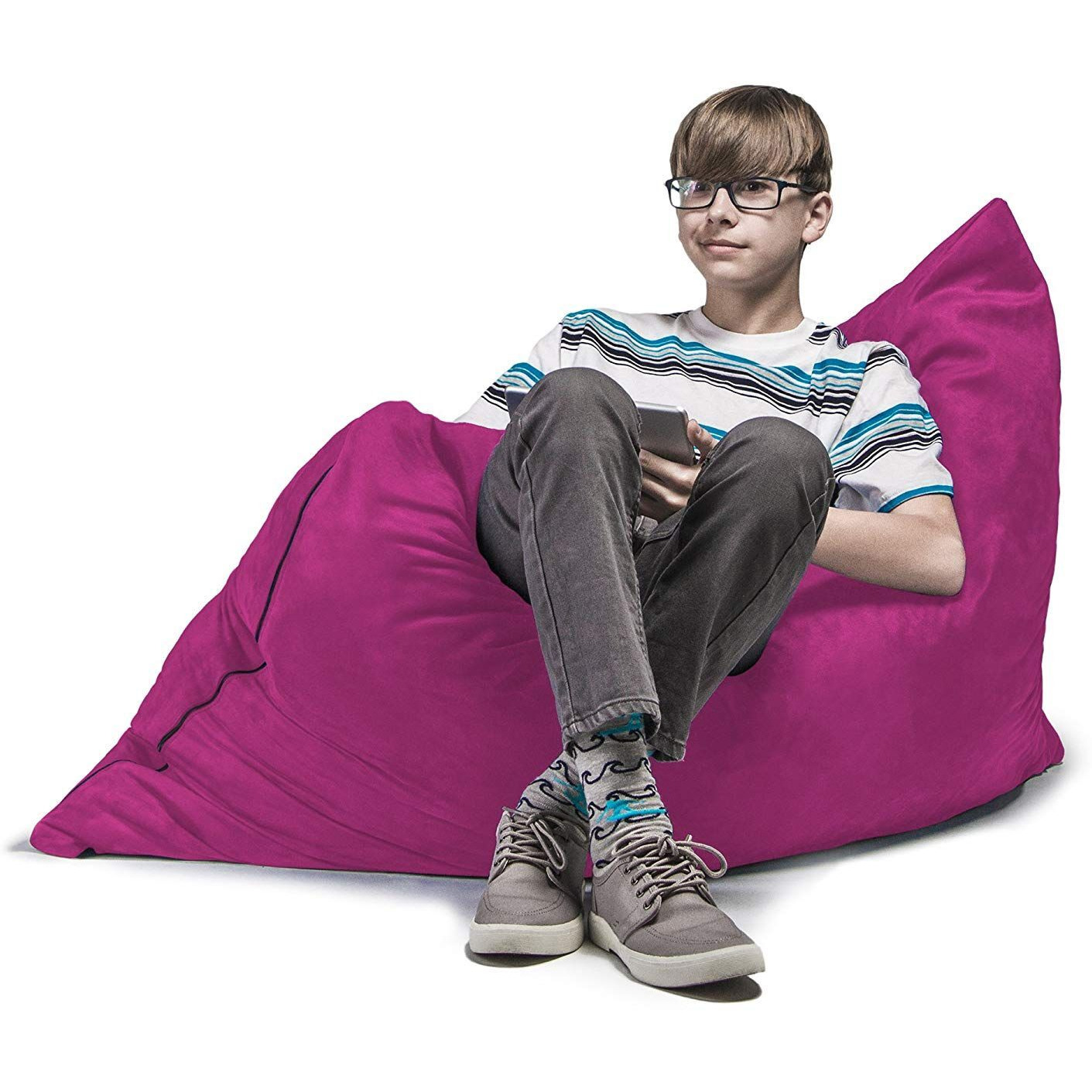 Jaxx 3.5 Ft Pillow Saxx Kids Bean Bag  Fuchsia