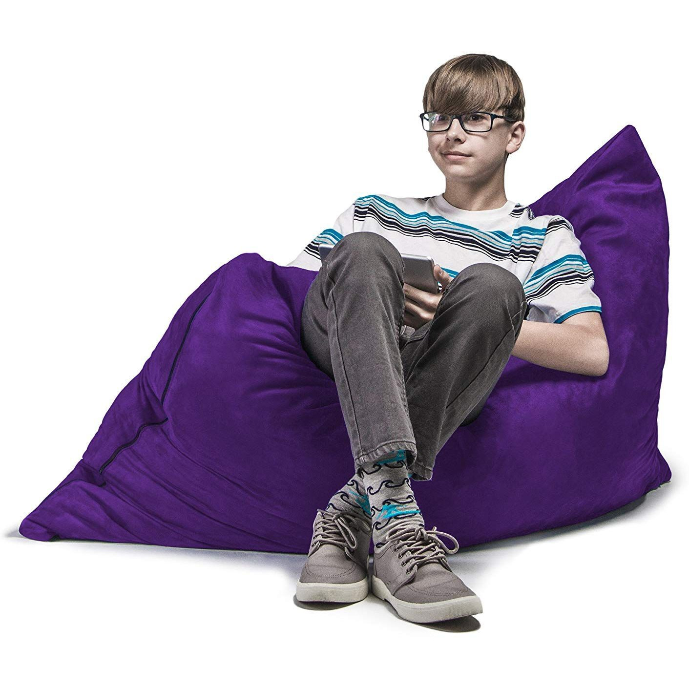 Jaxx 3.5 Ft Pillow Saxx Kids Bean Bag  Grape