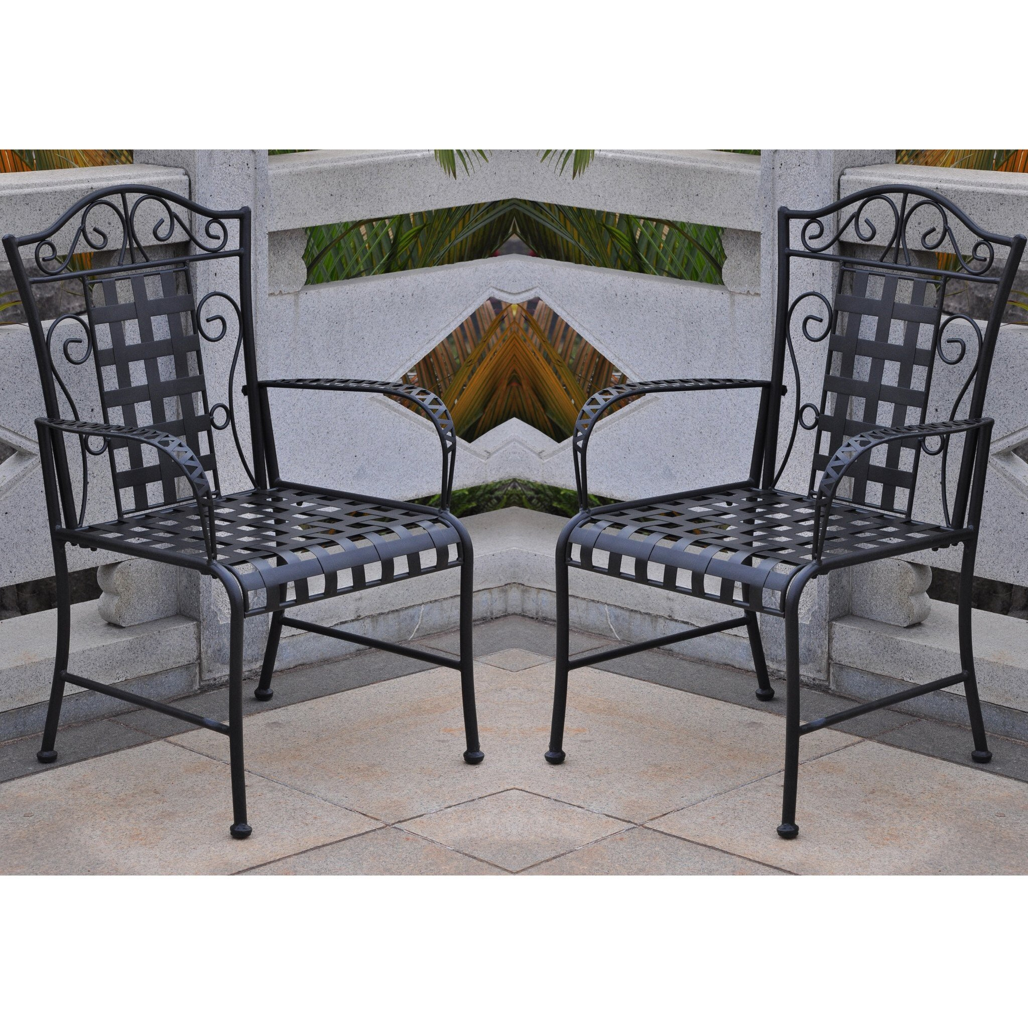 Mandalay Set Of Two Iron Chairs