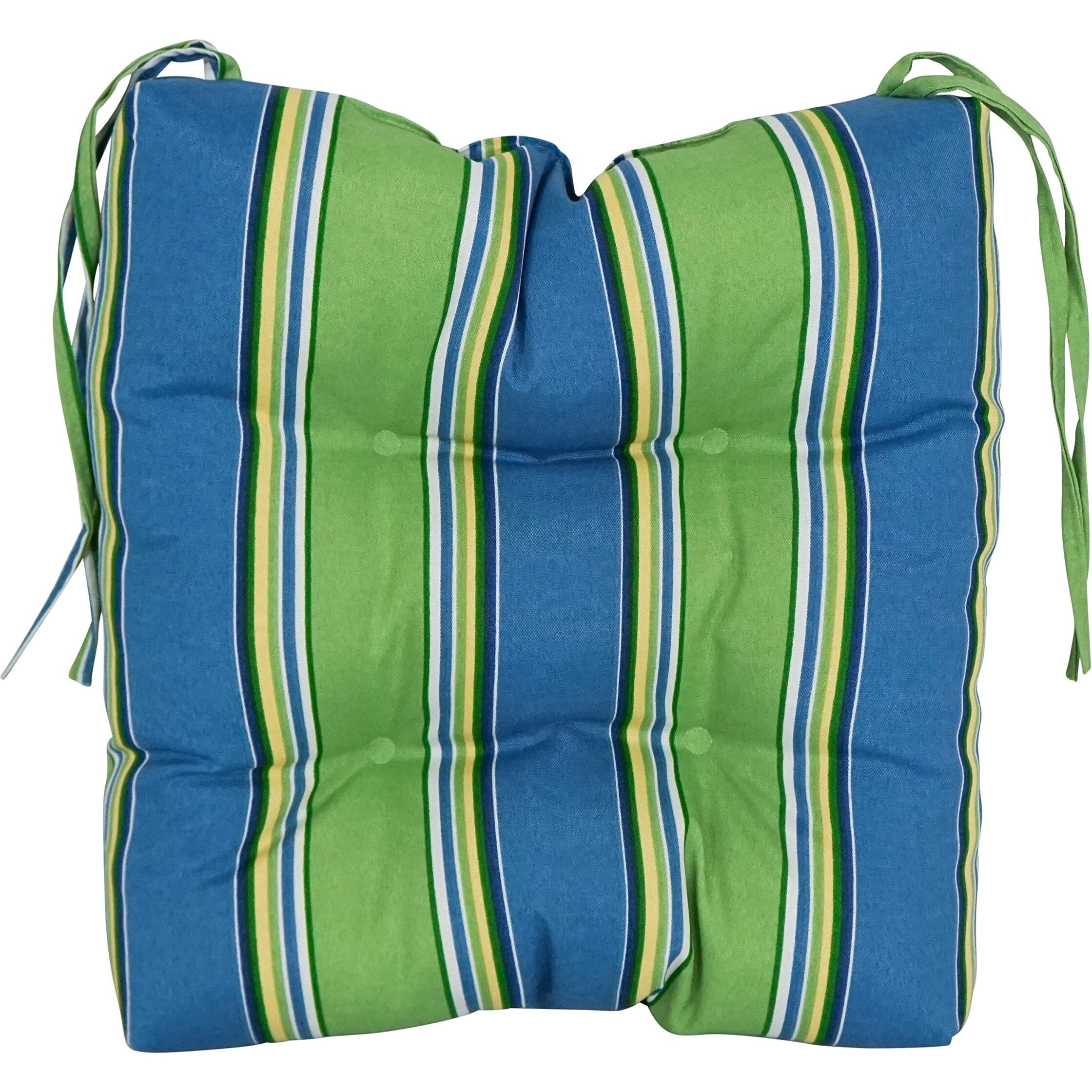 16-Inch Spun Polyester Patterned Outdoor Square Tufted Chair Cushions (Set Of 2) 916X16Sq-T-2Ch-Reo-29