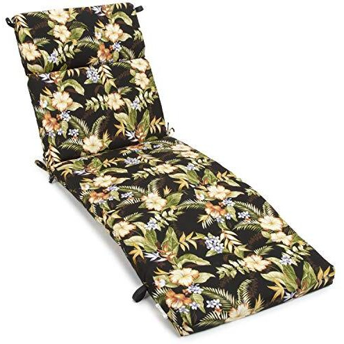 72-Inch By 24-Inch Patterned Polyester Outdoor Chaise Lounge Cushion 93475-Reo-12