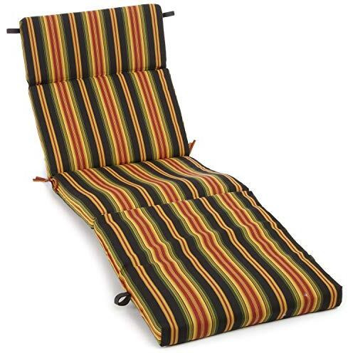 72-Inch By 24-Inch Patterned Polyester Outdoor Chaise Lounge Cushion 93475-Reo-31