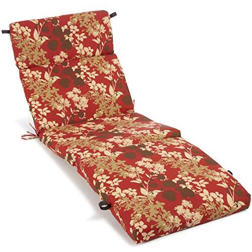 72-Inch By 24-Inch Patterned Polyester Outdoor Chaise Lounge Cushion 93475-Reo-32