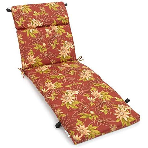 72-Inch By 24-Inch Patterned Polyester Outdoor Chaise Lounge Cushion 93475-Reo-16