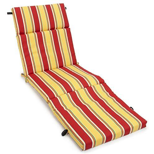 72-Inch By 24-Inch Patterned Polyester Outdoor Chaise Lounge Cushion 93475-Reo-27