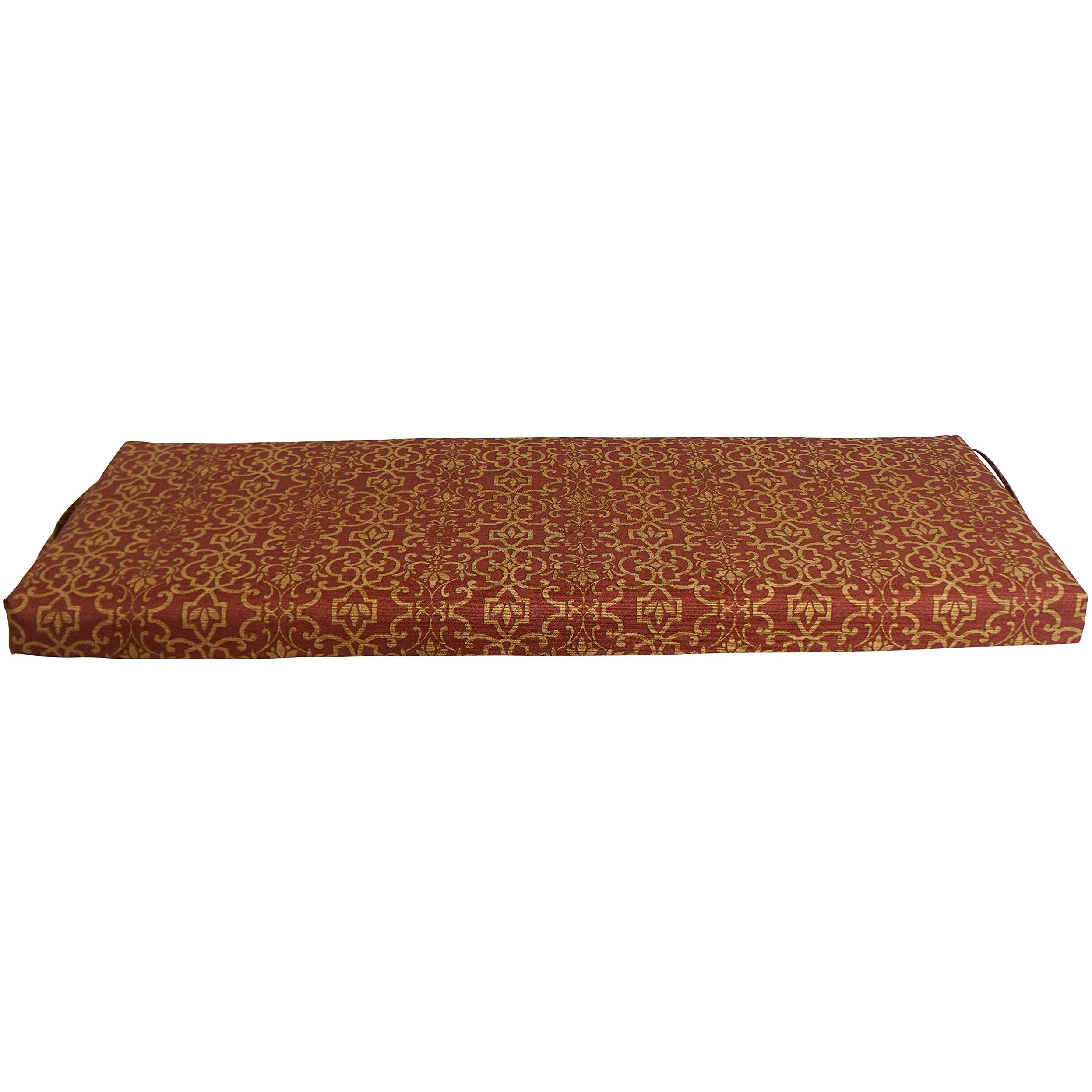 48-Inch By 19-Inch Patterned Outdoor Spun Polyester Loveseat Cushion 948X19-Reo-18