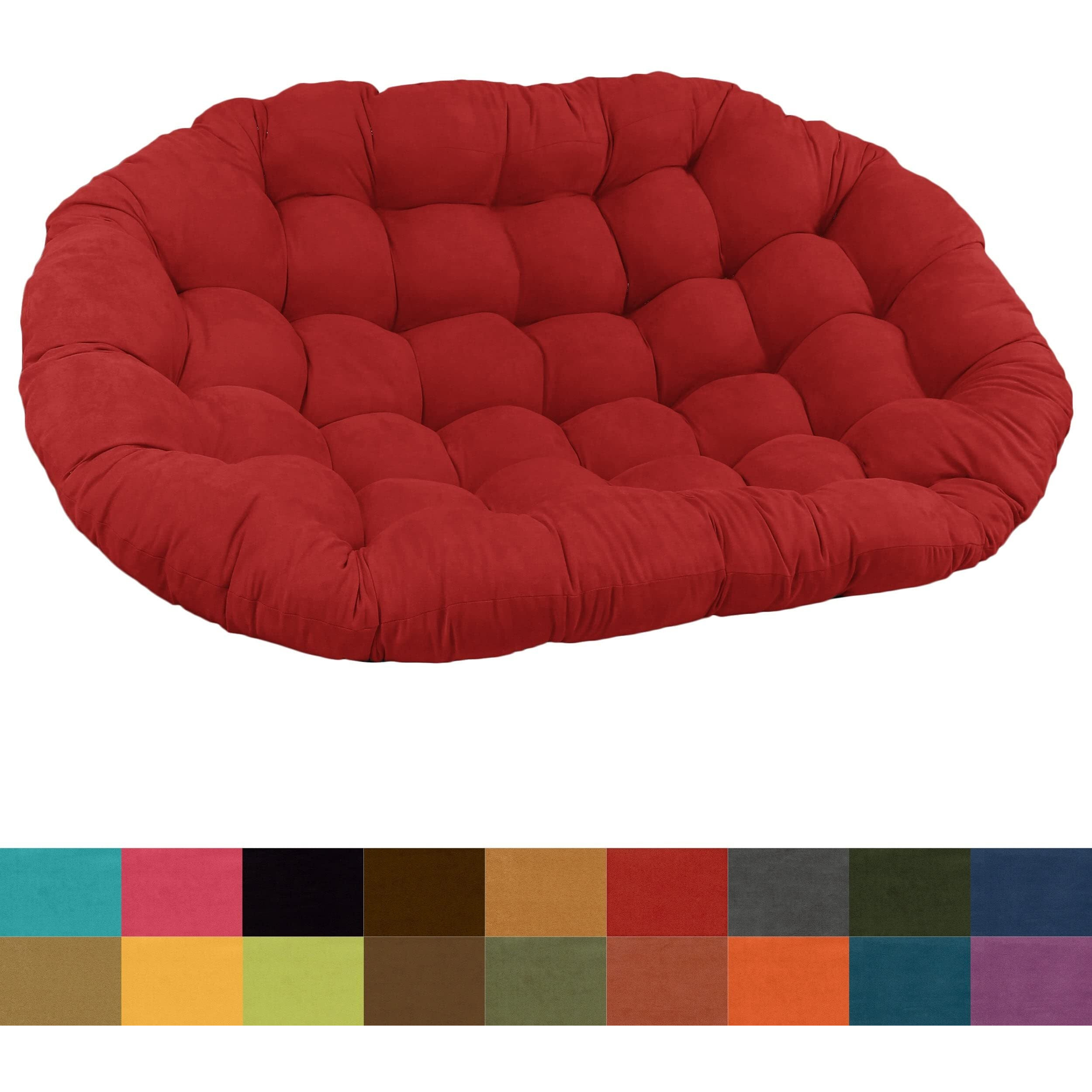 78-Inch By 58-Inch Solid Microsuede Double Papasan Cushion  93304-78-Ms-Lm