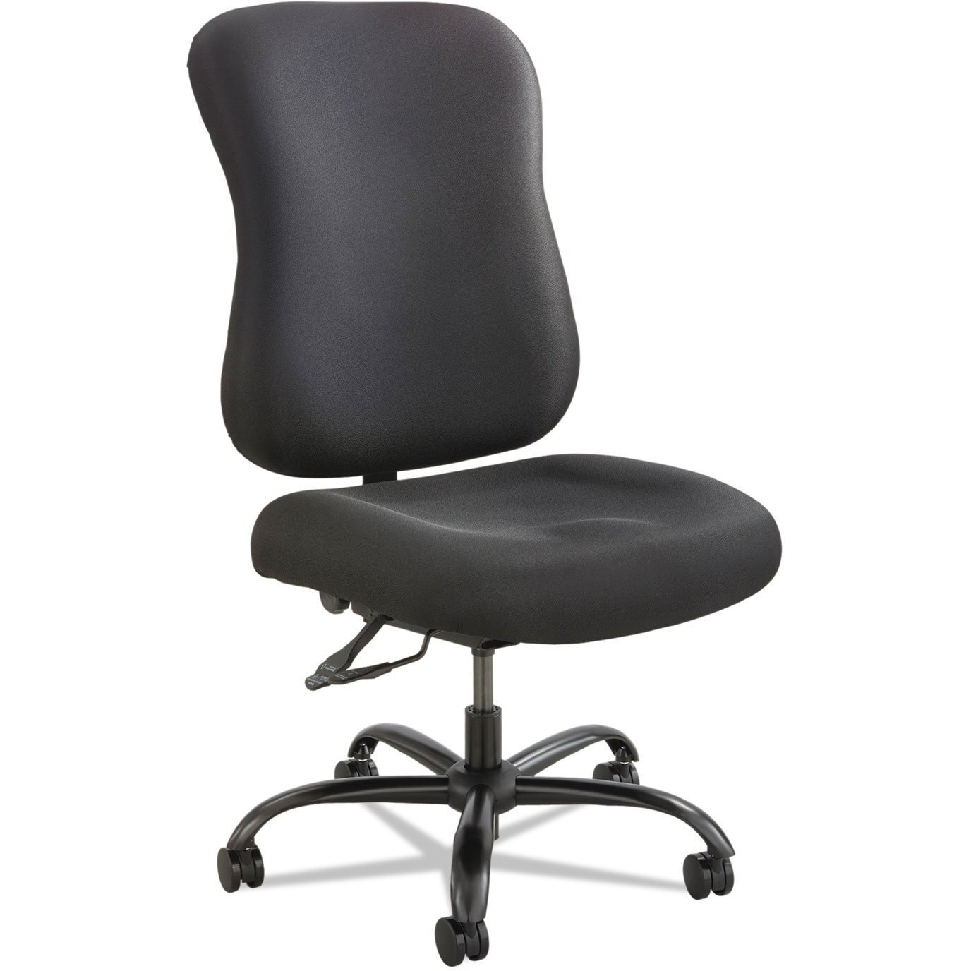 Safco Products 3590Bl Optimus Big & Tall Chair  400 Lb. Capacity (Optional Arms Sold Separately)  Black