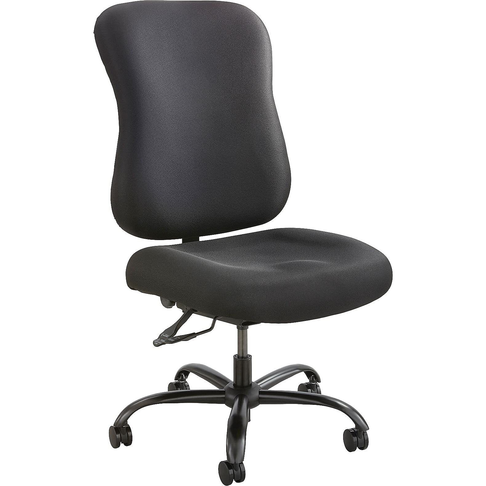 Safco Products 3590Bl Optimus Big & Tall Chair  400 Lb. Capacity (Optional Arms Sold Separately)  Black