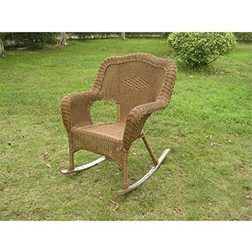 Resin Wicker Camel Back Rocking Chairs (Set Of Two)