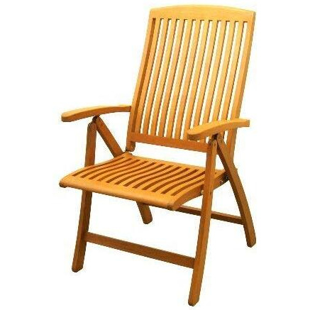Royal Tahiti Outdoor Set Of Two 5-Position Folding Arm Chair