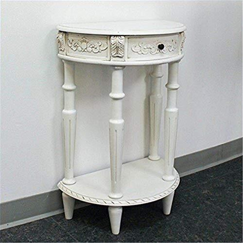 Carved Small 1/2 Moon 2-Tier Wall Table