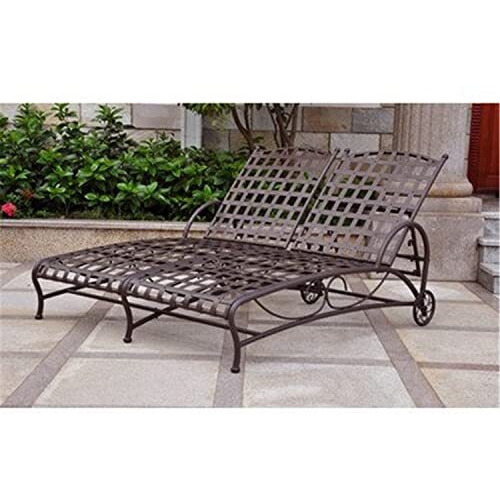 Santa Fe Nailhead Double Multi Position Chaise Lounge