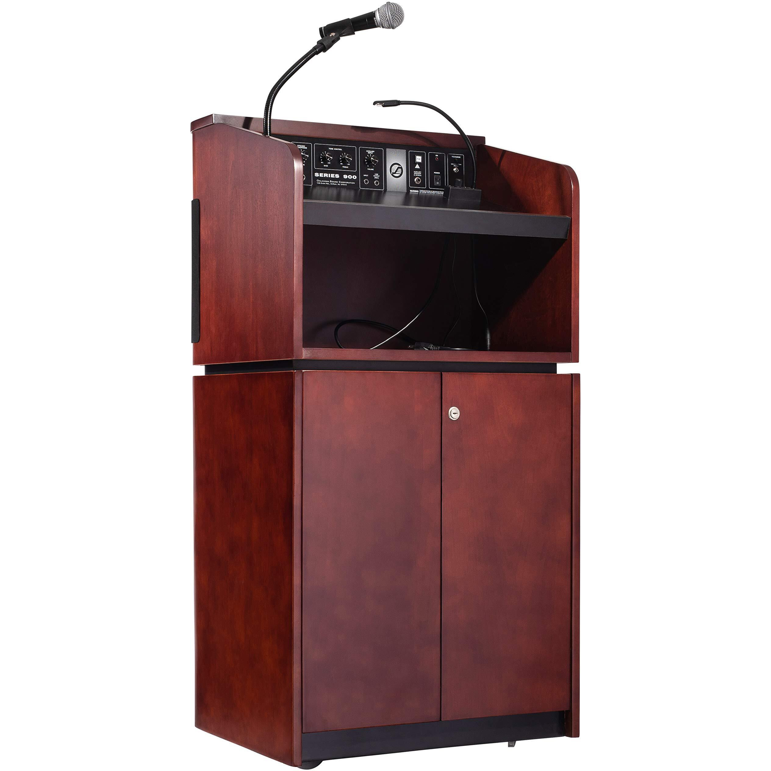 Oklahoma Sound Tabletop & Base Combo Sound Lectern  Mahogany On Walnut