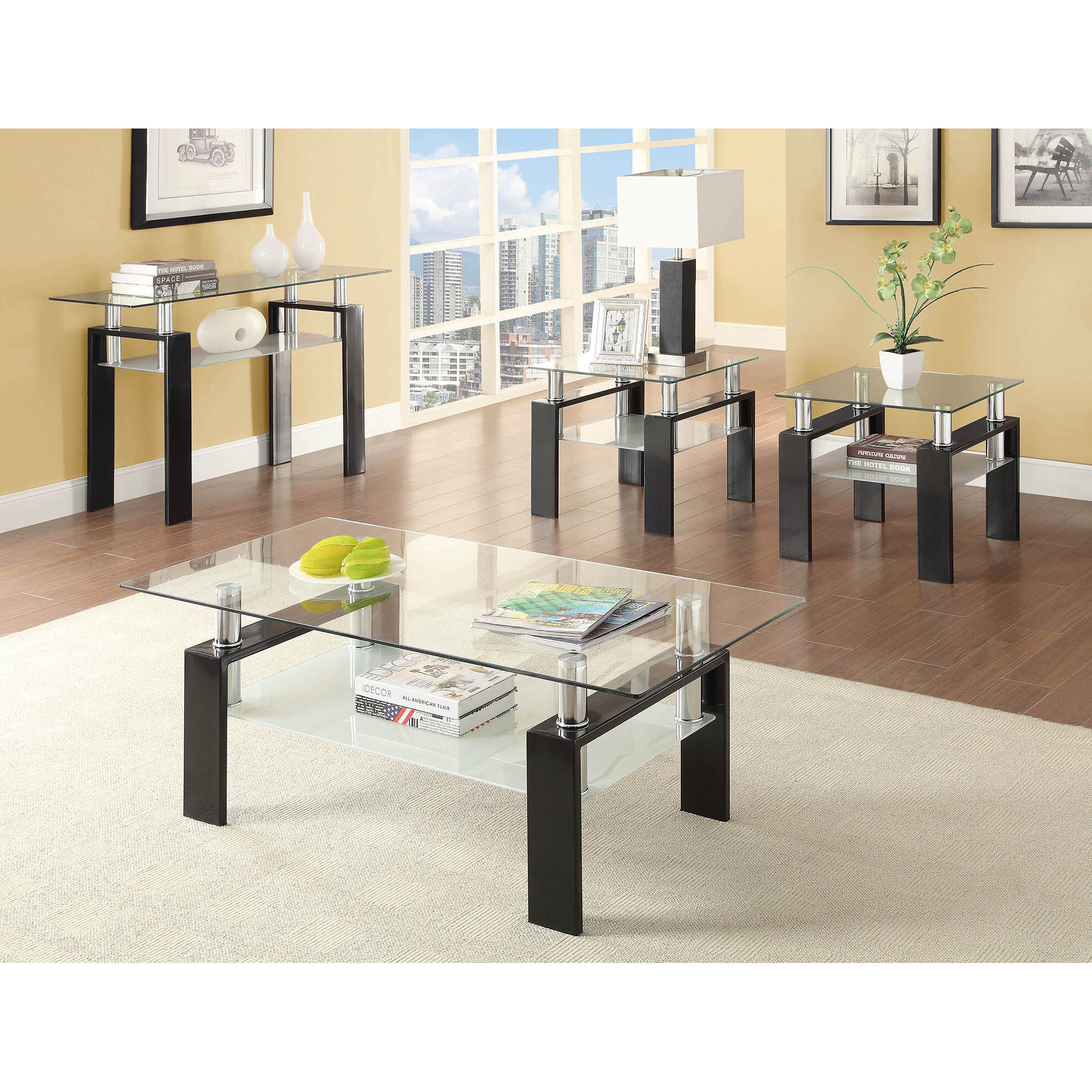 Occasional Contemporary Black Sofa Table