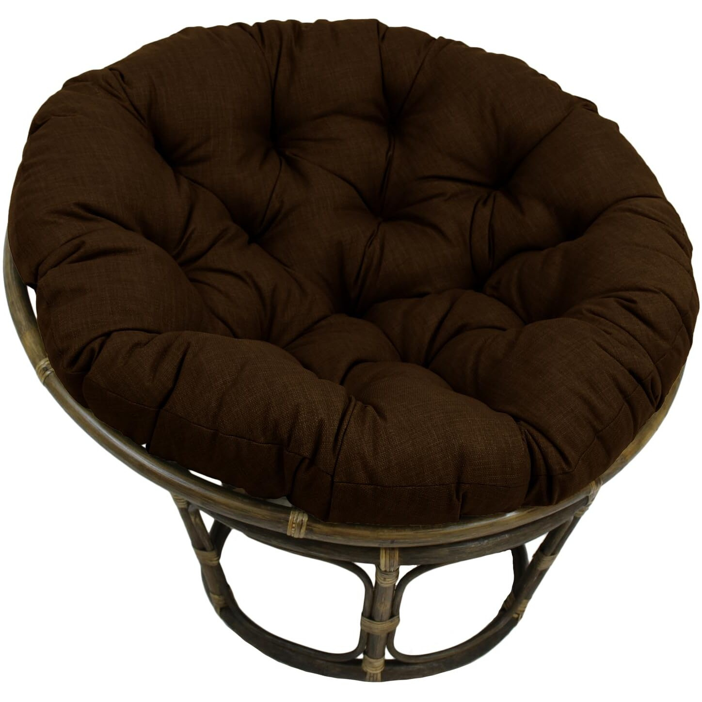 Bali 42-Inch Outdoor Spun Poly Fabric Rattan Papasan Chair