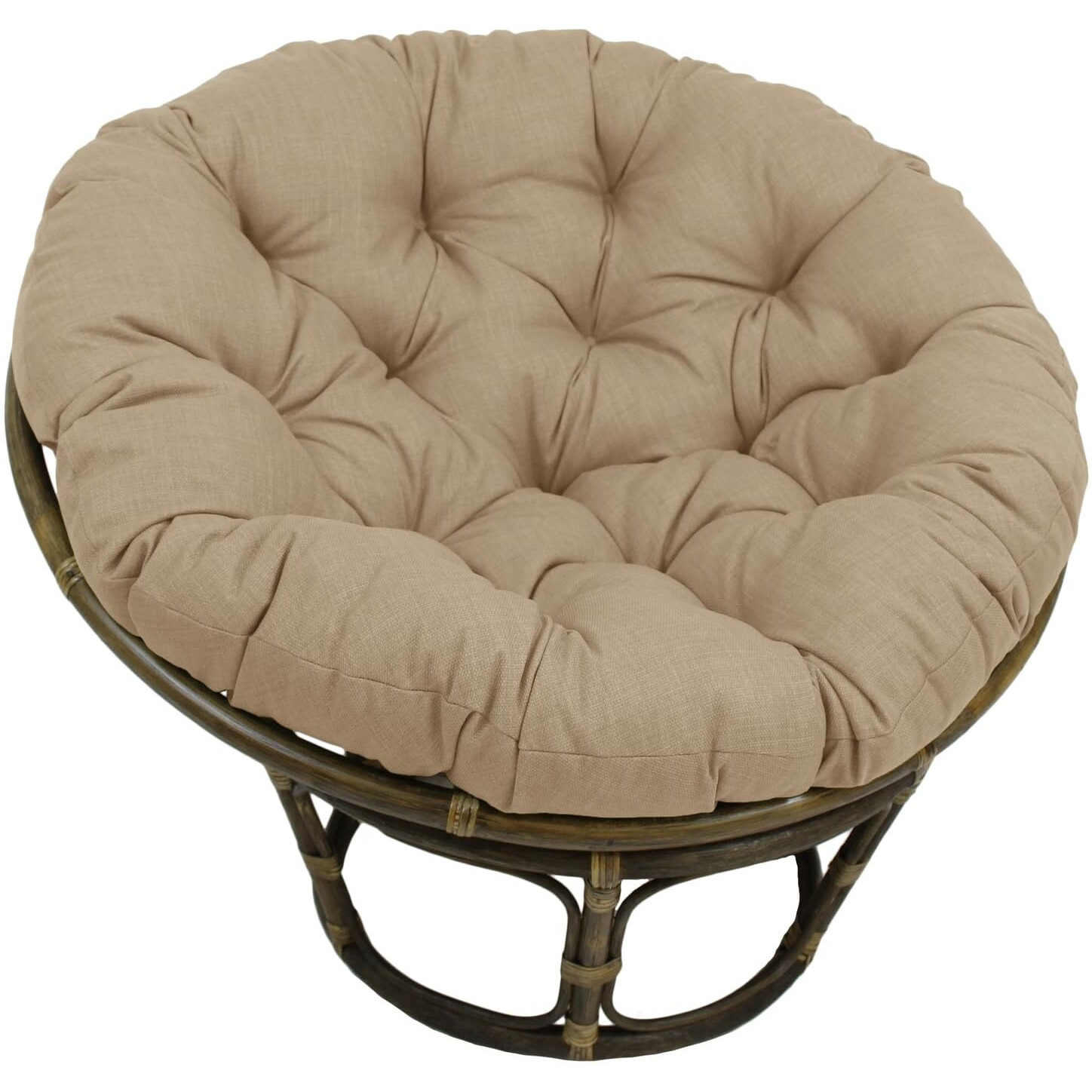 Bali 42-Inch Outdoor Spun Poly Fabric Rattan Papasan Chair