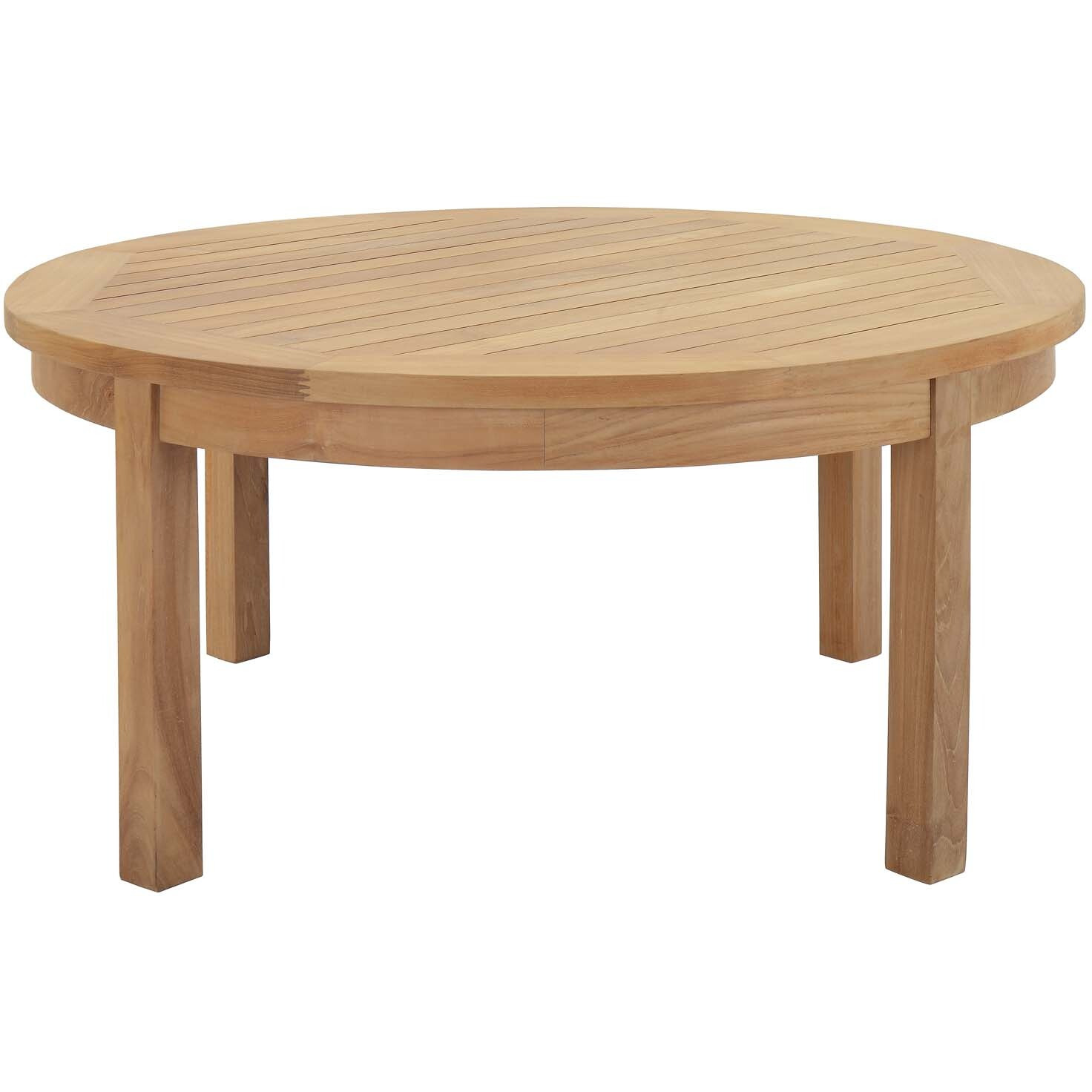 Marina Outdoor Patio Teak Round Coffee Table