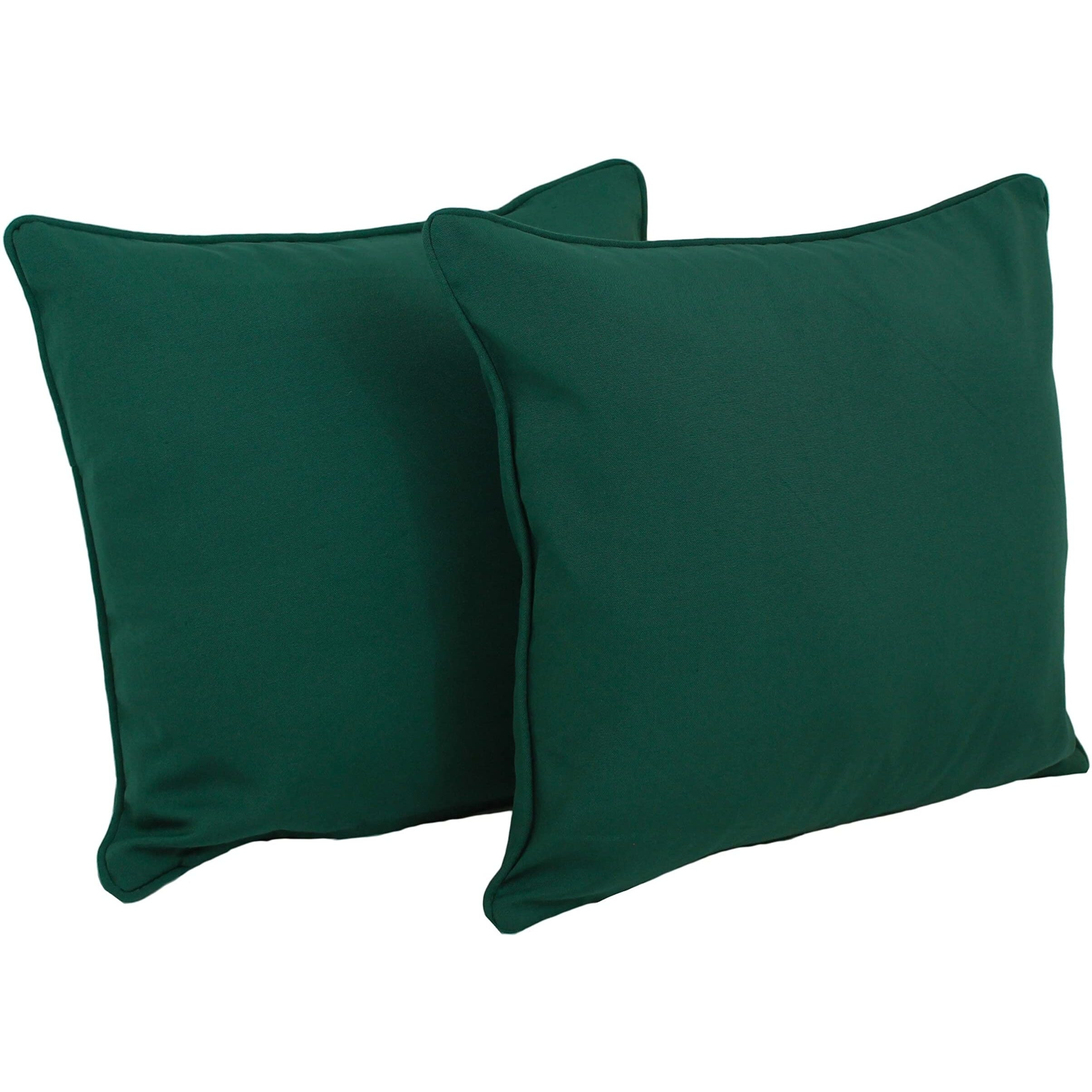 18-Inch Double-Corded Solid Twill Square Throw Pillows With Inserts (Set Of 2) 9810-Cd-S2-Tw-Ch