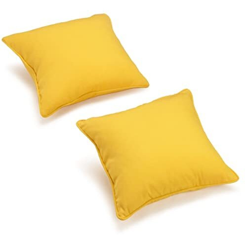 18-Inch Double-Corded Solid Twill Square Throw Pillows With Inserts (Set Of 2) 9810-Cd-S2-Tw-Ss