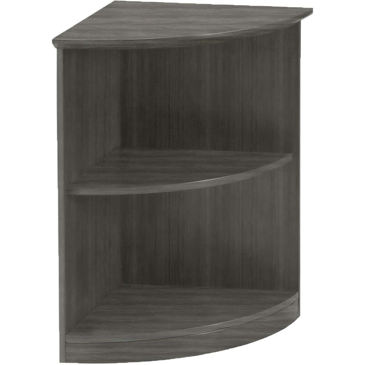 Mayline Medina - Open 1/4-Round Bookcase - 1"" Shelf  20"" X 20"&quot29.5"" Bookshelf - 2 Shelve(S) - Finish Gray Steel Laminate
