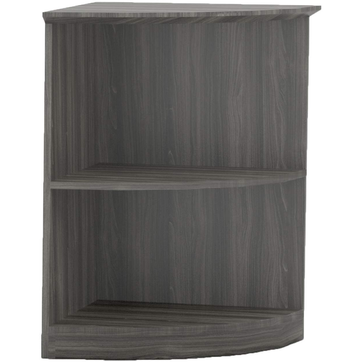Mayline Medina - Open 1/4-Round Bookcase - 1"" Shelf  20"" X 20"&quot29.5"" Bookshelf - 2 Shelve(S) - Finish Gray Steel Laminate