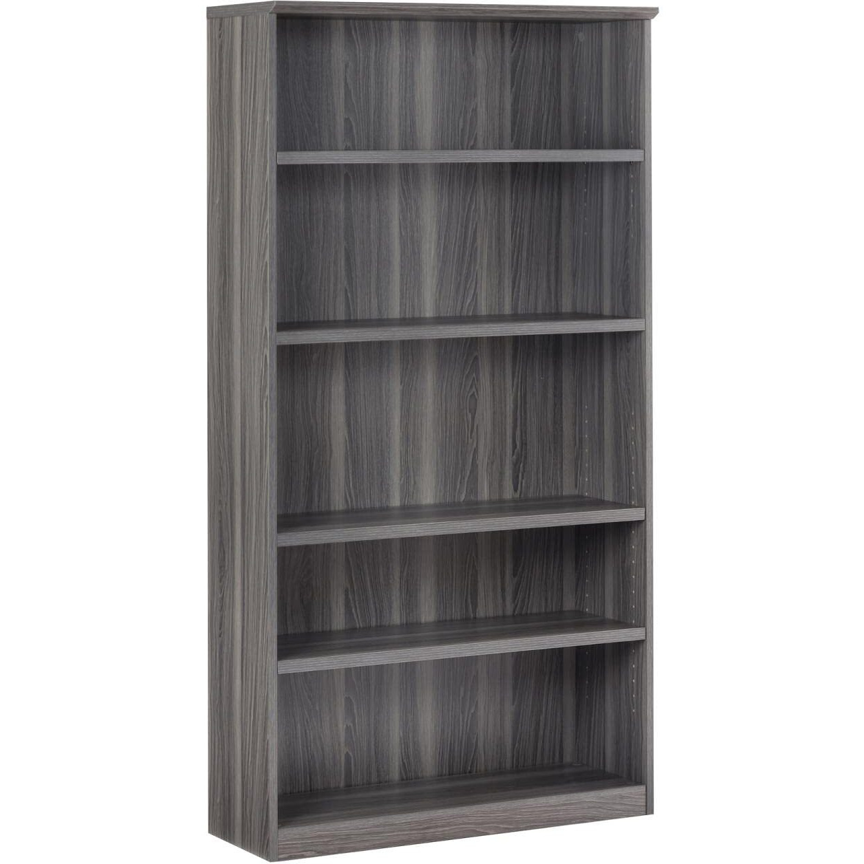 Mayline Medina Series Gray Laminate. 5-Shelf Bookcase - 36"" X 13"&quot68"" Bookshelf  1"" Shelf - 5 Shelve(S) - Finish Gray Steel Laminate