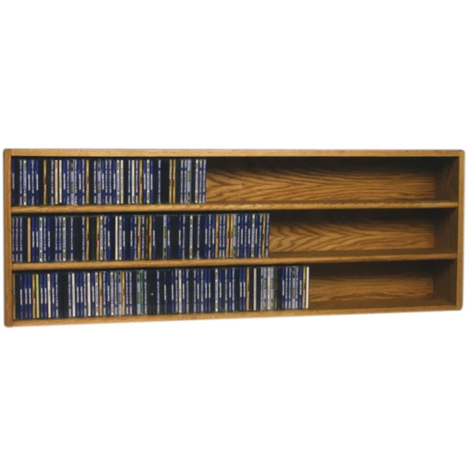 Solid Oak Wall Or Shelf Mount Cd Cabinet