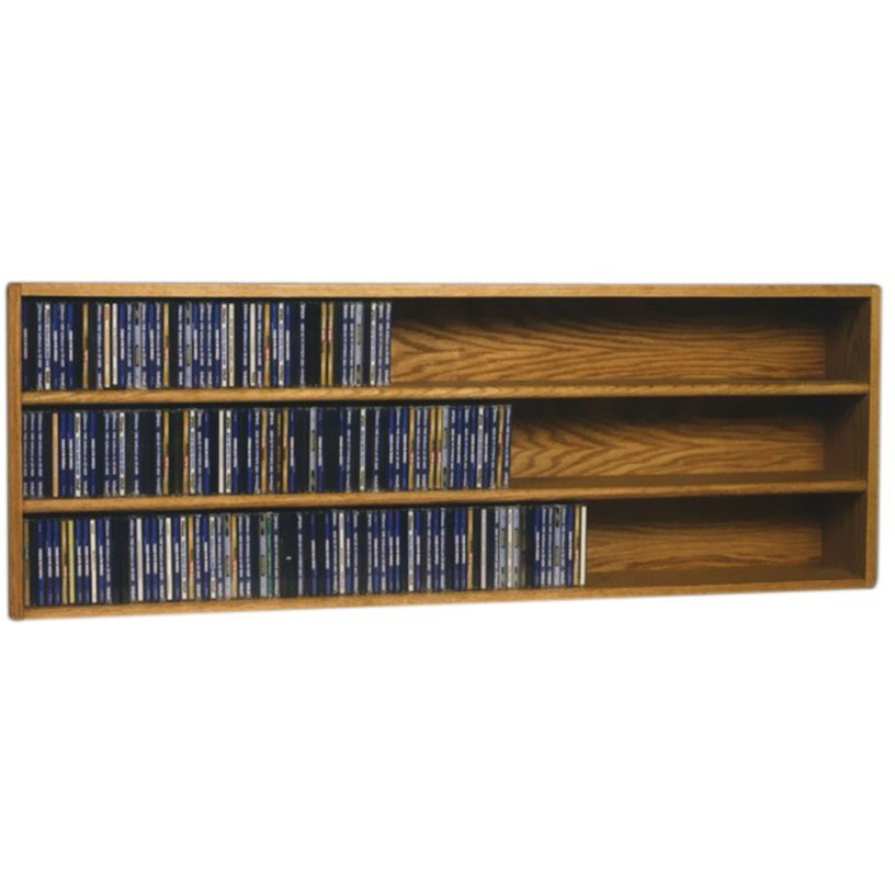 Solid Oak Wall Or Shelf Mount Cd Cabinet