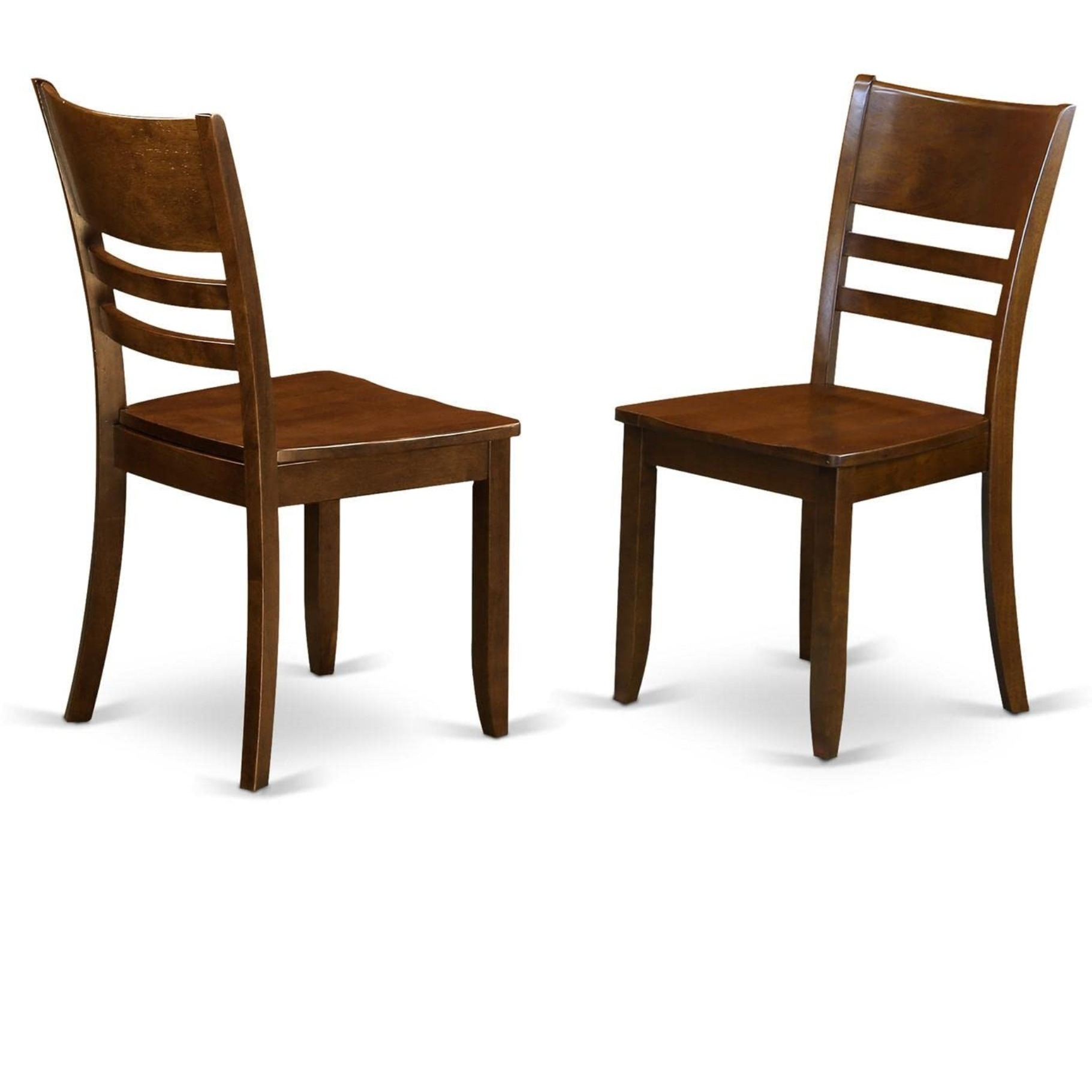 Set Of 2 Chairs Lyc-Esp-W Lynfield Dining Chair With Wood Seat In Espresso Finish