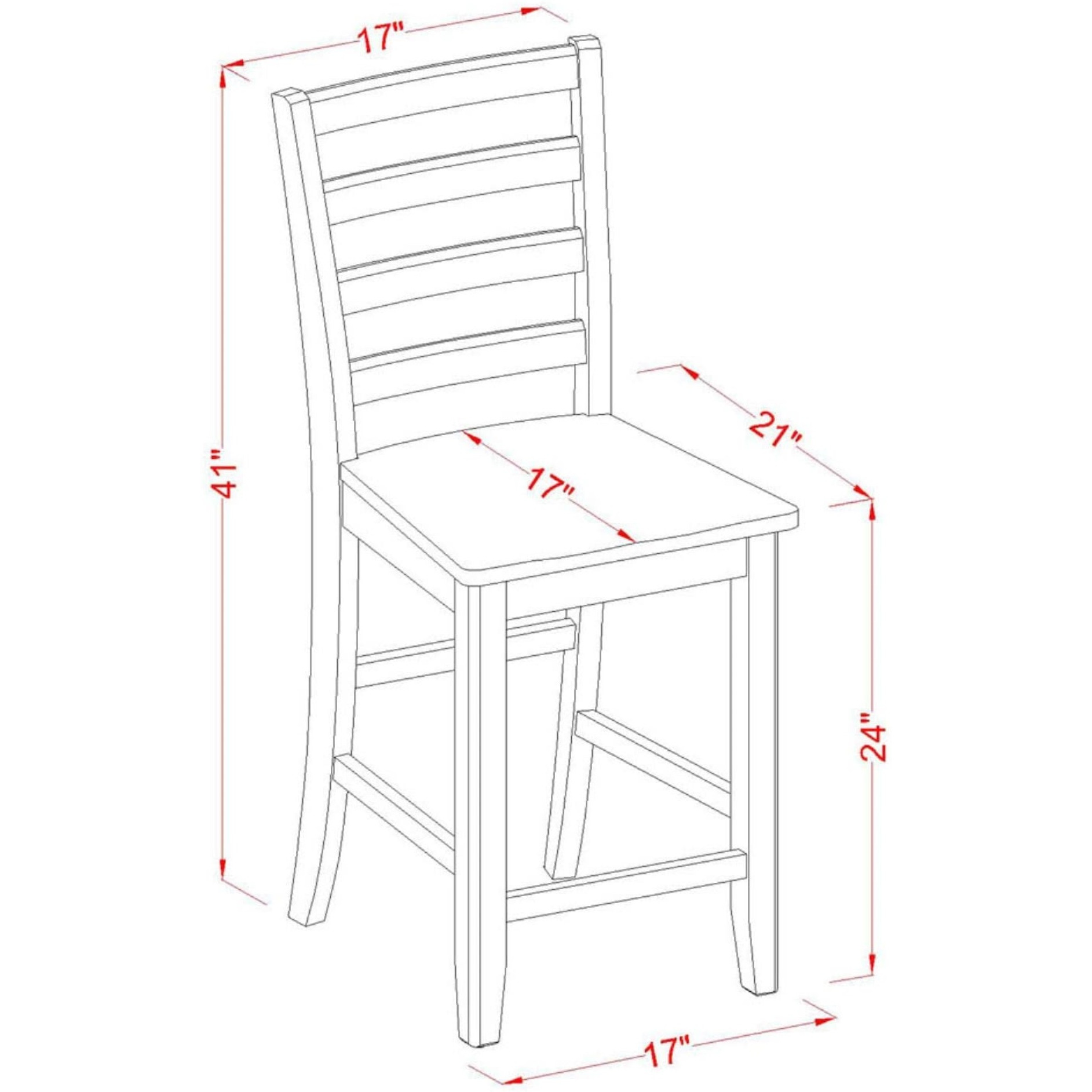 Fairwinds  Stool    Wood  Seat  With  Lader  Back   Set  Of  2