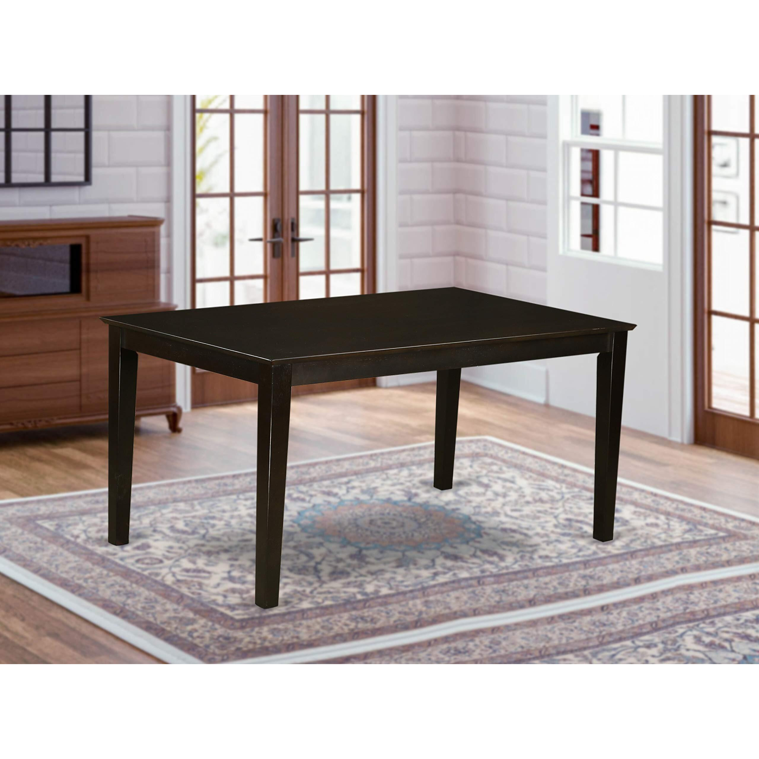 East West Furniture Cat-Cap-S Capri Modern Kitchen Table - A Rectangle Dining Table Top With Sturdy Legs  36X60 Inch  Cappuccino