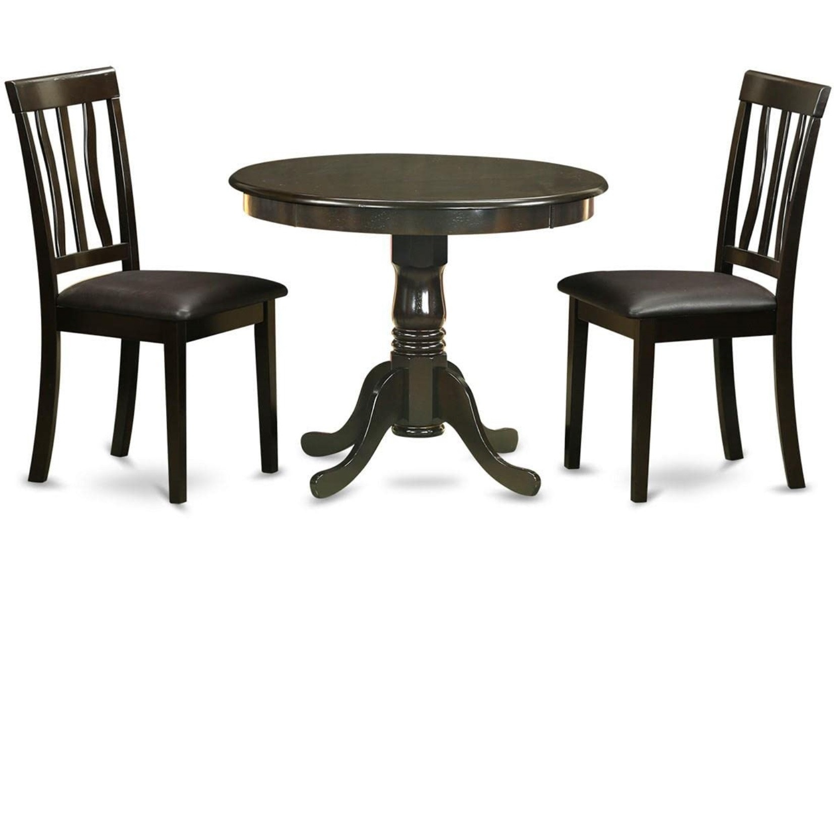Anti3-Cap-Lc 3 Pc Small Kitchen Table And Chairs Set-Small Table And 2 Dining Chairs