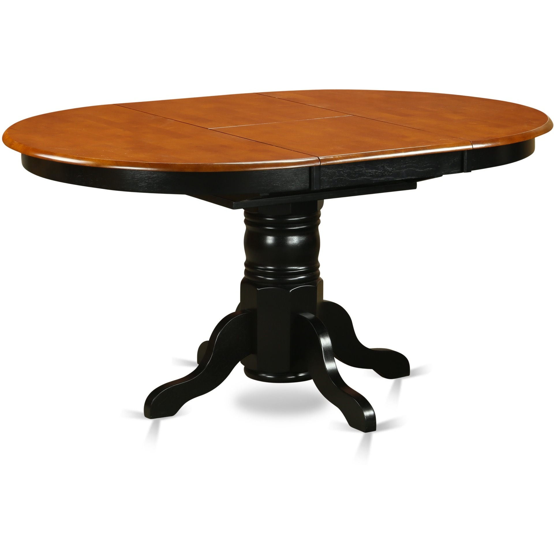 Avat7-Blk-W 7 Pc Dining Room Set-Oval Table With Leaf And 6 Dining Chairs