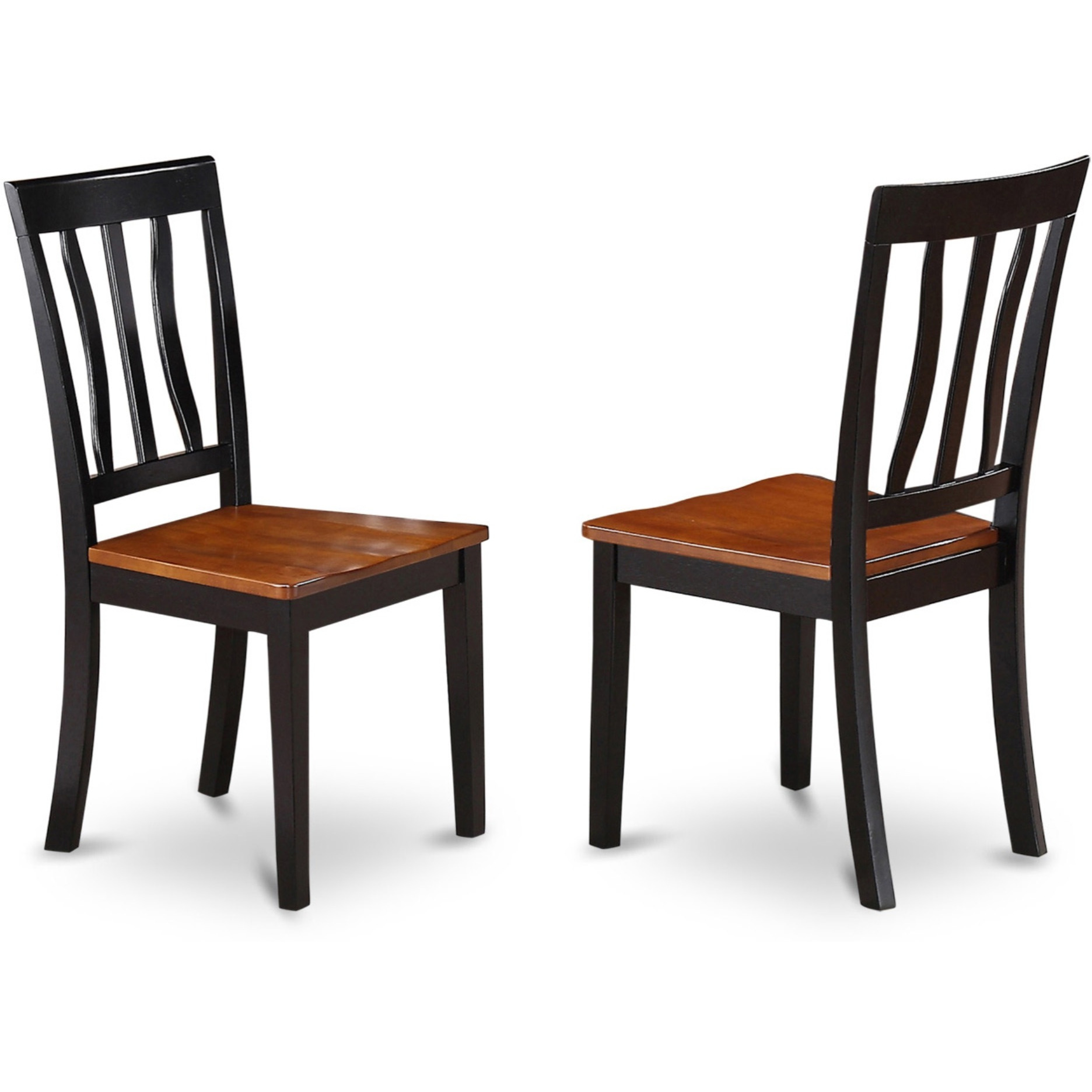 Avat7-Blk-W 7 Pc Dining Room Set-Oval Table With Leaf And 6 Dining Chairs