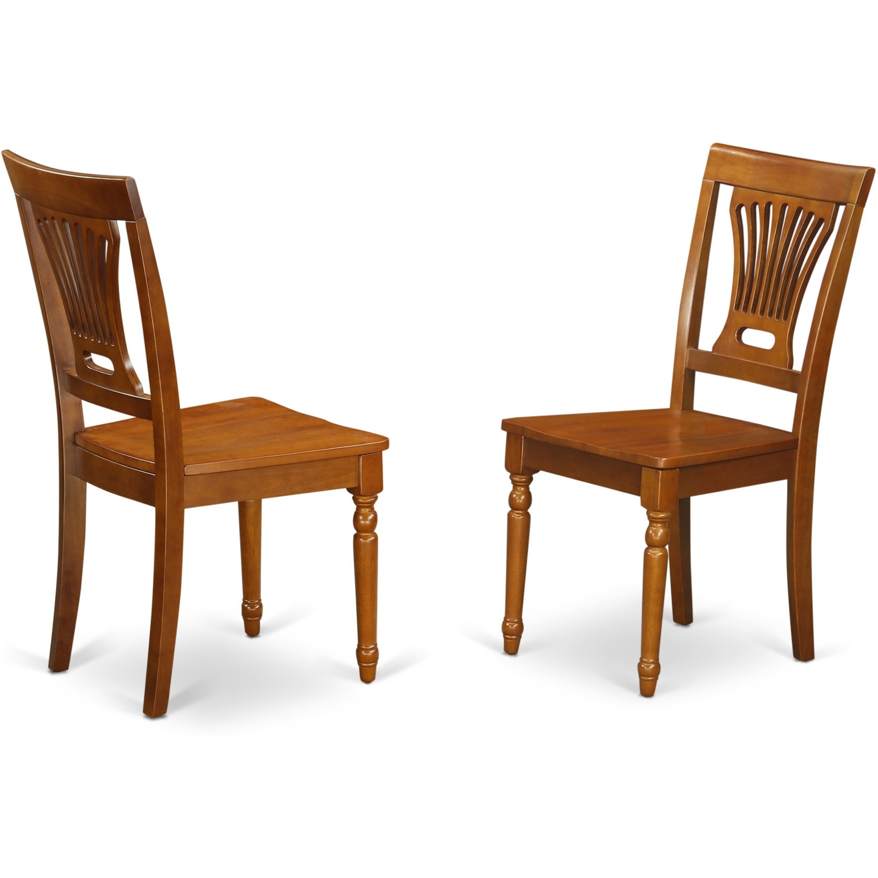 Avpl7-Sbr-W 7 Pc Avon Dining Table With Leaf And 6Hard Wood Chairs In Saddle Brown .