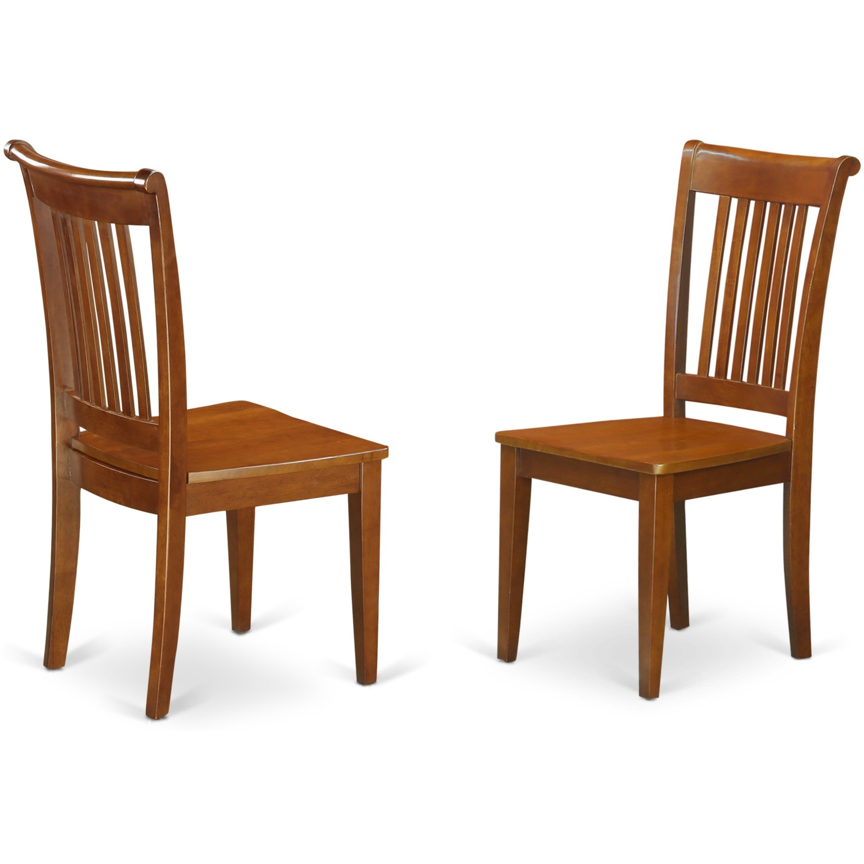 7  Pc  Set  Avon  Dinette  Table  With  Leaf  And  6  Wood  Kitchen  Chairs  In  Saddle  Brown