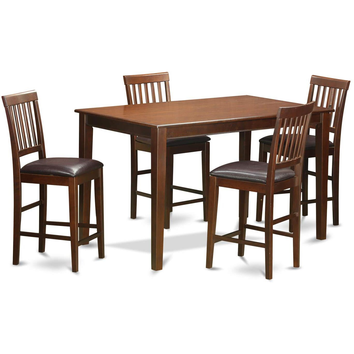 5  Pc  Counter  Height  Table  Set-  Pub  Table  And  4  Bar  Stools.