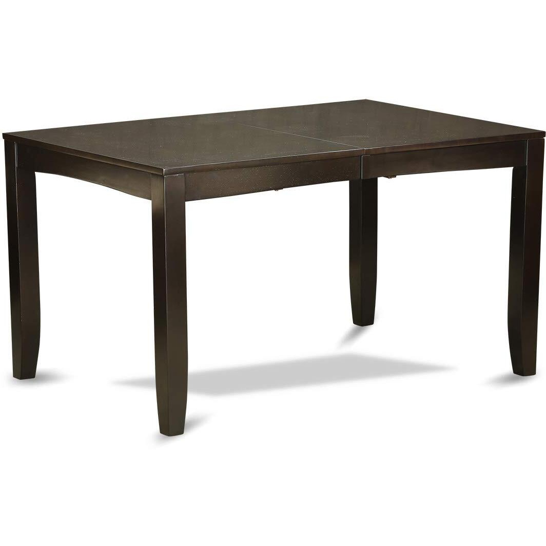 East West Furniture Lypf7-Cap-C Lynfield 7 Piece Kitchen Set Consist Of A Rectangle Table With Butterfly Leaf And 6 Linen Fabric Dining Room Chairs  36X66 Inch