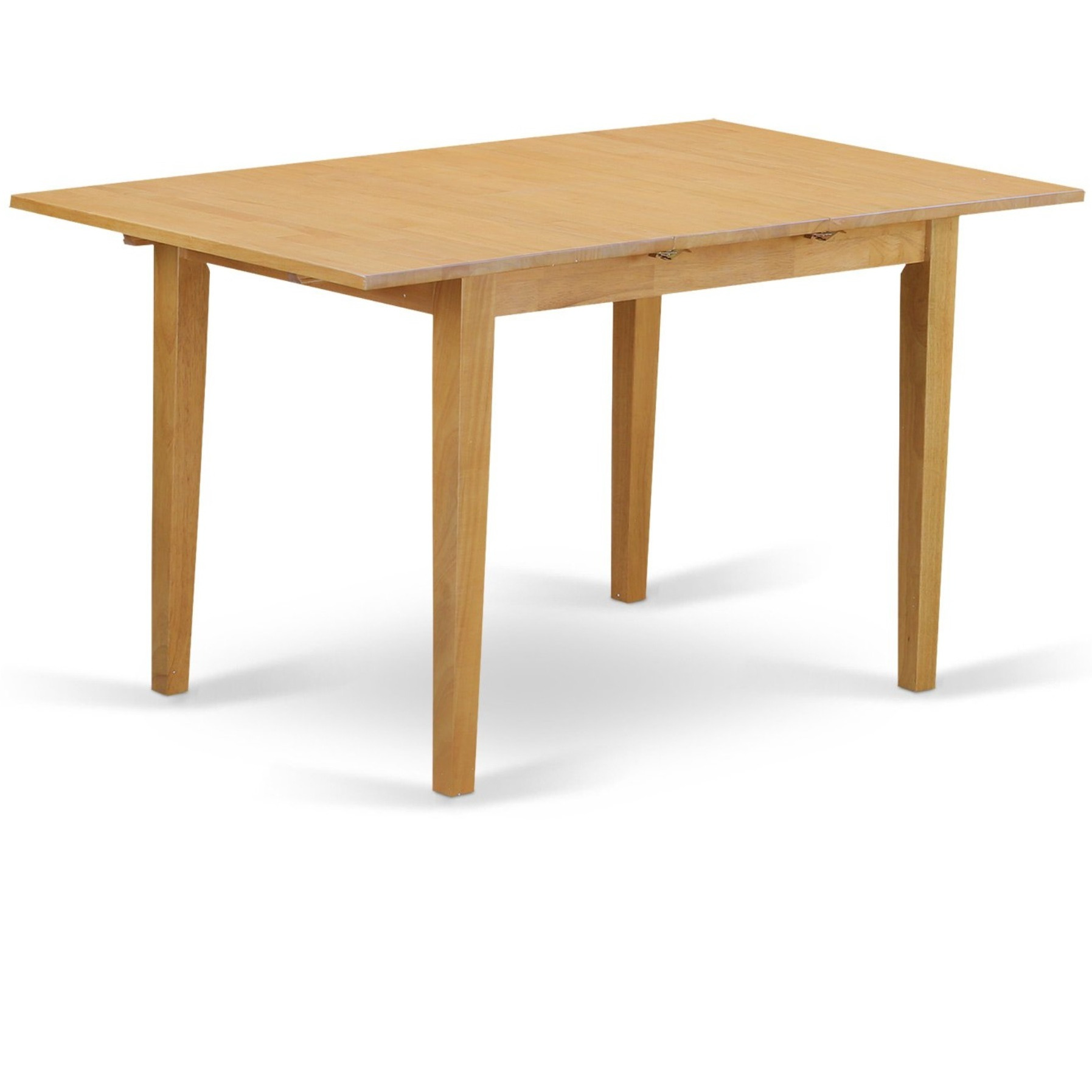 Nofk3-Oak-W 3 Pc Kitchen Nook Dining Set- Dinette Table With A 12In Leaf And 2 Kitchen Chairs