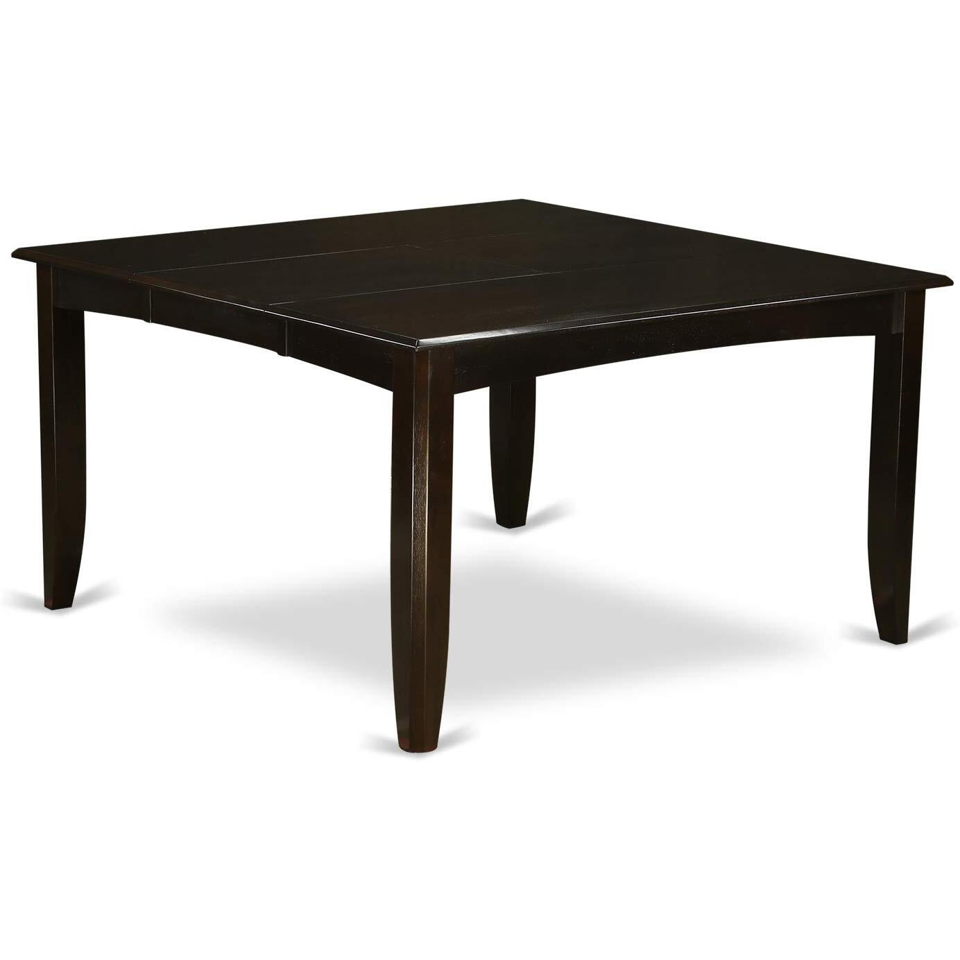 East West Furniture Pfly6-Cap-Lc 6 Piece Dining Set Contains A Square Dining Room Table With Butterfly Leaf And 4 Faux Leather Kitchen Chairs With A Bench  54X54 Inch  Cappuccino
