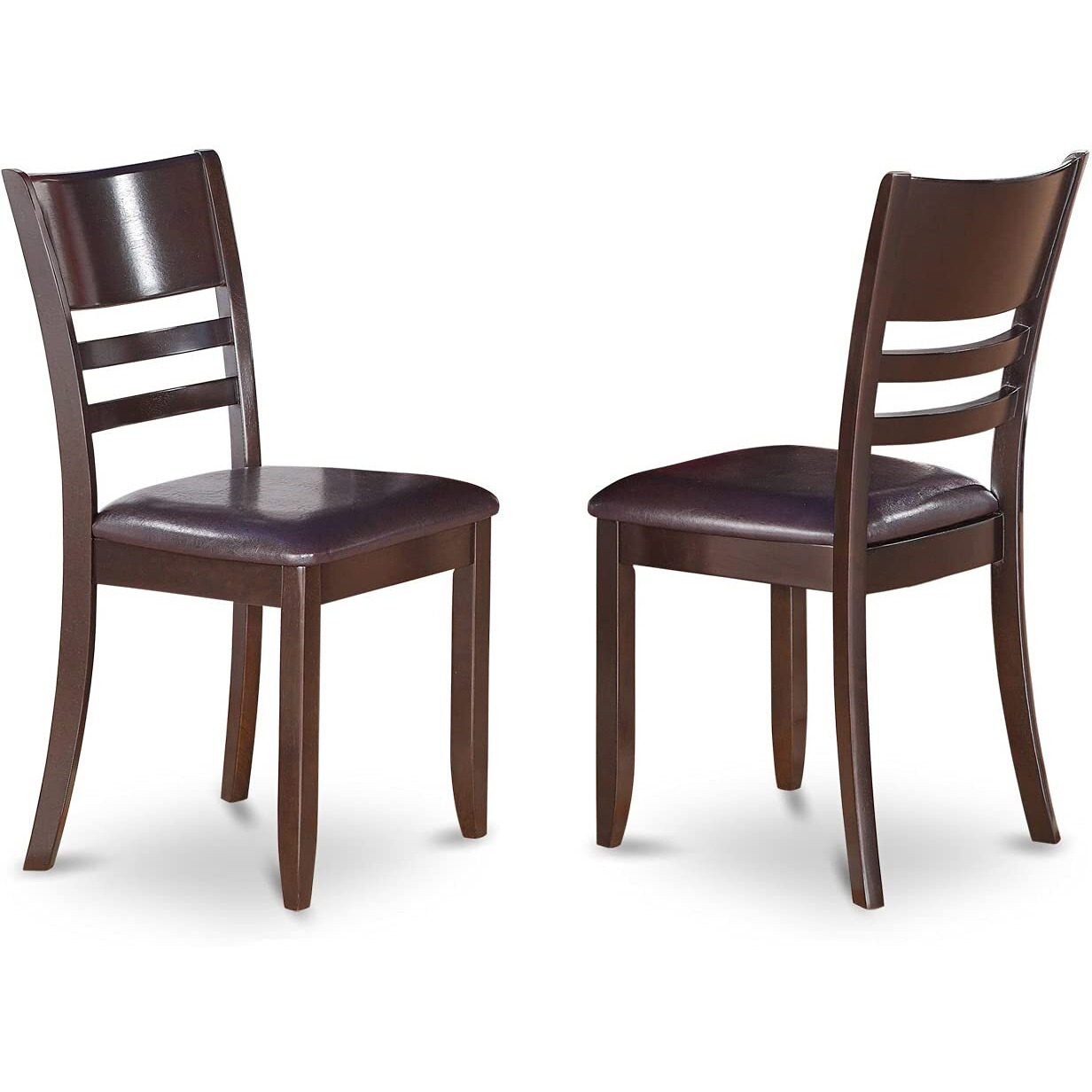 East West Furniture Pfly6-Cap-Lc 6 Piece Dining Set Contains A Square Dining Room Table With Butterfly Leaf And 4 Faux Leather Kitchen Chairs With A Bench  54X54 Inch  Cappuccino