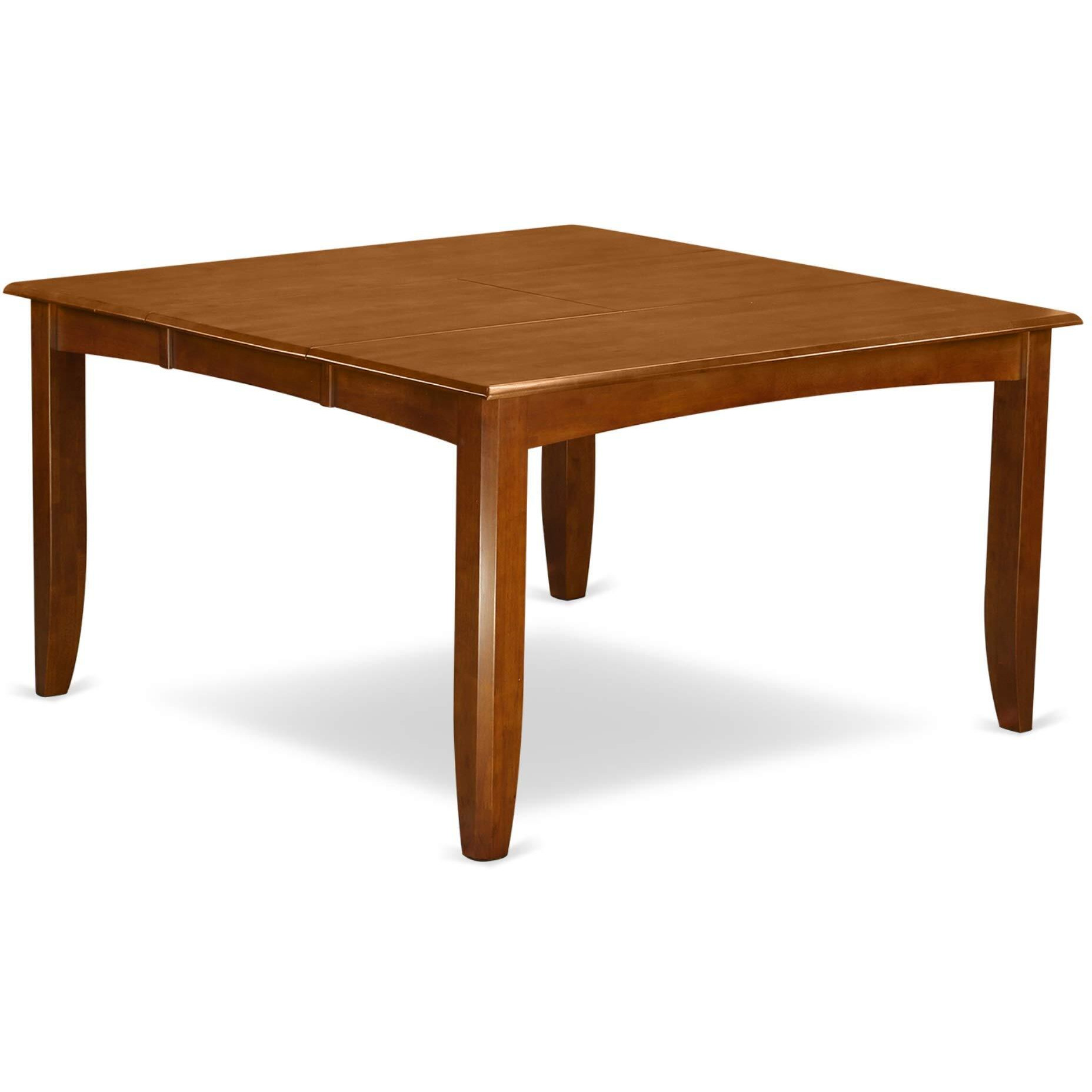 East West Furniture Pfml7-Sbr-W 7 Piece Kitchen Table Set Consist Of A Square Dining Table With Butterfly Leaf And 6 Dining Room Chairs  54X54 Inch  Saddle Brown